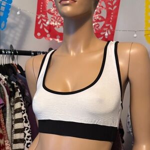*SALE* POL Black and White Sports Bra lounge intimate wear size medium